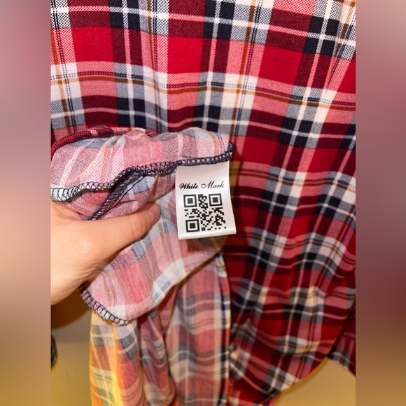 White Mark Long Flannel - Picture 4 of 5